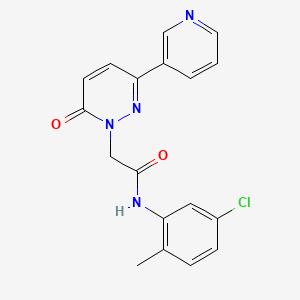 molecular formula C18H15ClN4O2 B2474490 N-(5-chloro-2-methylphenyl)-2-(6-oxo-3-(pyridin-3-yl)pyridazin-1(6H)-yl)acetamide CAS No. 2176270-45-2