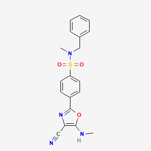 N-benzyl-4-(4-cyano-5-(methylamino)oxazol-2-yl)-N-methylbenzenesulfonamide