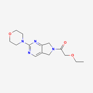 molecular formula C14H20N4O3 B2474500 2-ethoxy-1-(2-morpholino-5H-pyrrolo[3,4-d]pyrimidin-6(7H)-yl)ethanone CAS No. 2034368-67-5