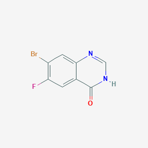 molecular formula C8H4BrFN2O B2474501 7-Bromo-6-fluoroquinazolin-4(3H)-one CAS No. 1800261-92-0