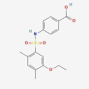molecular formula C17H19NO5S B2474503 4-(5-Ethoxy-2,4-dimethylbenzenesulfonamido)benzoic acid CAS No. 1018134-57-0