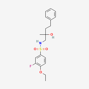 molecular formula C19H24FNO4S B2474516 4-ethoxy-3-fluoro-N-(2-hydroxy-2-methyl-4-phenylbutyl)benzenesulfonamide CAS No. 1286704-01-5