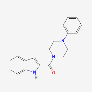 molecular formula C19H19N3O B2474528 1H-indol-2-yl-(4-phenylpiperazin-1-yl)methanone CAS No. 57980-75-3