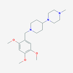 molecular formula C20H33N3O3 B247453 1-Methyl-4-[1-(2,4,5-trimethoxybenzyl)-4-piperidinyl]piperazine 