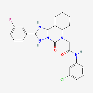 molecular formula C23H15ClFN5O2 B2474533 N-(3-chlorophenyl)-2-[2-(3-fluorophenyl)-5-oxo-5H,6H-[1,2,4]triazolo[1,5-c]quinazolin-6-yl]acetamide CAS No. 2380194-30-7