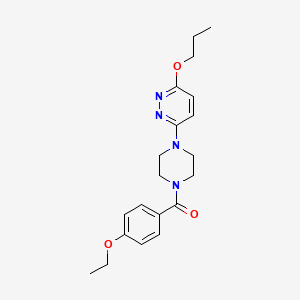 molecular formula C20H26N4O3 B2474543 (4-Ethoxyphenyl)(4-(6-propoxypyridazin-3-yl)piperazin-1-yl)methanone CAS No. 946235-46-7