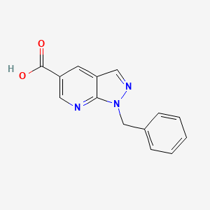 molecular formula C14H11N3O2 B2474546 1-苄基-1H-吡唑并[3,4-b]吡啶-5-羧酸 CAS No. 929975-85-9