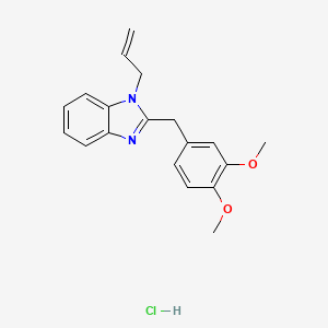 molecular formula C19H21ClN2O2 B2474559 1-allyl-2-(3,4-dimethoxybenzyl)-1H-benzo[d]imidazole hydrochloride CAS No. 1216827-48-3