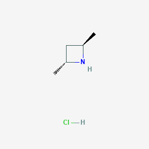 molecular formula C5H12ClN B2474561 (2R,4R)-2,4-dimethylazetidine hydrochloride CAS No. 470666-34-3