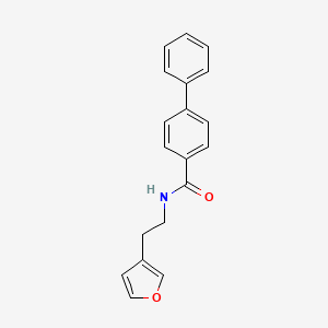 molecular formula C19H17NO2 B2474562 N-(2-(呋喃-3-基)乙基)-[1,1'-联苯]-4-甲酰胺 CAS No. 1428370-72-2