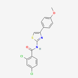 molecular formula C17H12Cl2N2O2S B2474568 2,4-dichloro-N-[4-(4-methoxyphenyl)-1,3-thiazol-2-yl]benzamide CAS No. 313405-22-0