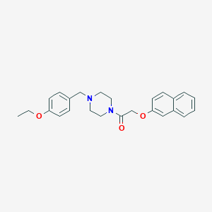 molecular formula C25H28N2O3 B247457 1-(4-Ethoxybenzyl)-4-[(2-naphthyloxy)acetyl]piperazine 