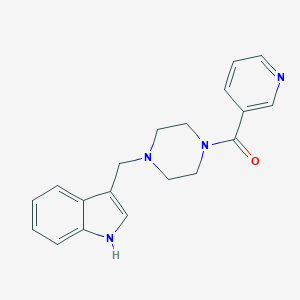 molecular formula C19H20N4O B247460 3-{[4-(3-pyridinylcarbonyl)-1-piperazinyl]methyl}-1H-indole 