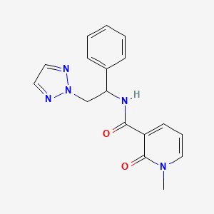 1-methyl-2-oxo-N-(1-phenyl-2-(2H-1,2,3-triazol-2-yl)ethyl)-1,2-dihydropyridine-3-carboxamide