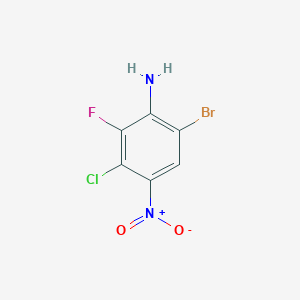 molecular formula C6H3BrClFN2O2 B2474607 6-Bromo-3-chloro-2-fluoro-4-nitroaniline CAS No. 2375269-72-8