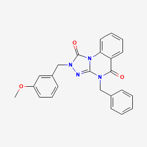 molecular formula C24H20N4O3 B2474617 4-benzyl-2-(3-methoxybenzyl)-[1,2,4]triazolo[4,3-a]quinazoline-1,5(2H,4H)-dione CAS No. 1358314-57-4