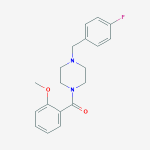 molecular formula C19H21FN2O2 B247462 1-(4-Fluorobenzyl)-4-(2-methoxybenzoyl)piperazine 