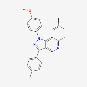 molecular formula C25H21N3O B2474625 1-(4-methoxyphenyl)-8-methyl-3-(4-methylphenyl)-1H-pyrazolo[4,3-c]quinoline CAS No. 932488-44-3