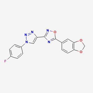 5-(1,3-benzodioxol-5-yl)-3-[1-(4-fluorophenyl)-1H-1,2,3-triazol-4-yl]-1,2,4-oxadiazole