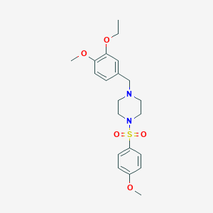 1-(3-Ethoxy-4-methoxybenzyl)-4-[(4-methoxyphenyl)sulfonyl]piperazine
