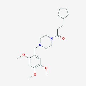 1-(3-Cyclopentylpropanoyl)-4-(2,4,5-trimethoxybenzyl)piperazine