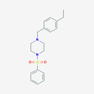 molecular formula C19H24N2O2S B247467 1-(4-Ethylbenzyl)-4-(phenylsulfonyl)piperazine 