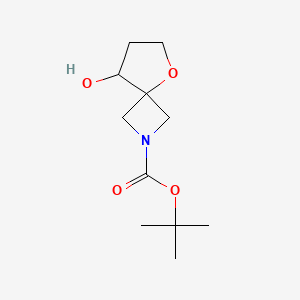 molecular formula C11H19NO4 B2474674 8-羟基-5-氧杂-2-氮杂螺[3.4]辛烷-2-羧酸叔丁酯 CAS No. 1453315-99-5