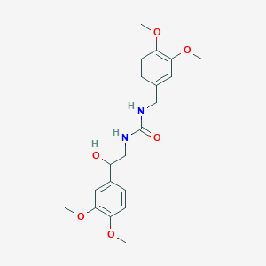 molecular formula C20H26N2O6 B2474678 1-(3,4-Dimethoxybenzyl)-3-(2-(3,4-dimethoxyphenyl)-2-hydroxyethyl)urea CAS No. 1797277-61-2
