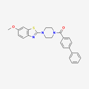 [1,1'-Biphenyl]-4-yl(4-(6-methoxybenzo[d]thiazol-2-yl)piperazin-1-yl)methanone