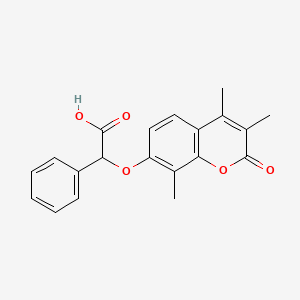 molecular formula C20H18O5 B2474685 phenyl[(3,4,8-trimethyl-2-oxo-2H-chromen-7-yl)oxy]acetic acid CAS No. 500204-36-4