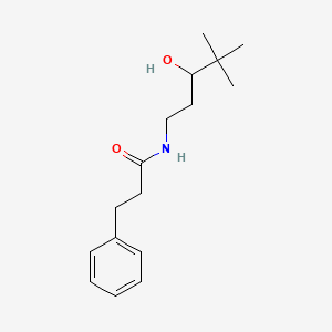 molecular formula C16H25NO2 B2474695 N-(3-hydroxy-4,4-dimethylpentyl)-3-phenylpropanamide CAS No. 1396782-55-0