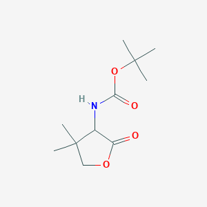 molecular formula C11H19NO4 B2474701 tert-butyl N-(4,4-dimethyl-2-oxooxolan-3-yl)carbamate CAS No. 361441-81-8
