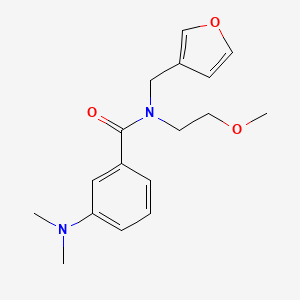 molecular formula C17H22N2O3 B2474704 3-(二甲氨基)-N-(呋喃-3-基甲基)-N-(2-甲氧基乙基)苯甲酰胺 CAS No. 1421529-71-6