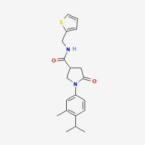 1-(4-isopropyl-3-methylphenyl)-5-oxo-N-(2-thienylmethyl)-3-pyrrolidinecarboxamide