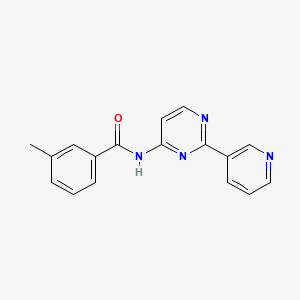 molecular formula C17H14N4O B2474722 3-methyl-N-[2-(3-pyridinyl)-4-pyrimidinyl]benzenecarboxamide CAS No. 478046-52-5