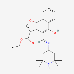 (Z)-ethyl 2-methyl-5-oxo-4-(((2,2,6,6-tetramethylpiperidin-4-yl)amino)methylene)-4,5-dihydronaphtho[1,2-b]furan-3-carboxylate