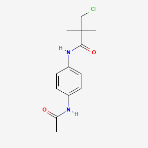 molecular formula C13H17ClN2O2 B2474726 N-[4-(acetylamino)phenyl]-3-chloro-2,2-dimethylpropanamide CAS No. 478261-98-2