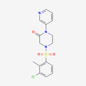 4-(3-Chloro-2-methylbenzenesulfonyl)-1-(pyridin-3-yl)piperazin-2-one
