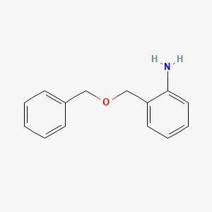 molecular formula C14H15NO B2474745 2-[(苄氧基)甲基]苯胺 CAS No. 1016498-66-0