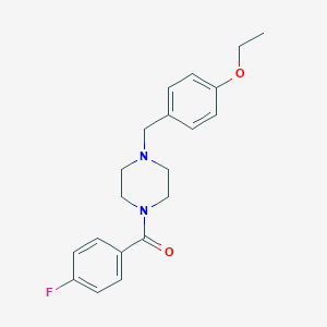 molecular formula C20H23FN2O2 B247475 1-(4-Ethoxybenzyl)-4-(4-fluorobenzoyl)piperazine 