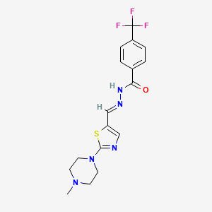 N'-{(E)-[2-(4-methylpiperazino)-1,3-thiazol-5-yl]methylidene}-4-(trifluoromethyl)benzenecarbohydrazide