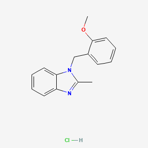 molecular formula C16H17ClN2O B2474755 1-(2-methoxybenzyl)-2-methyl-1H-benzo[d]imidazole hydrochloride CAS No. 1351644-16-0