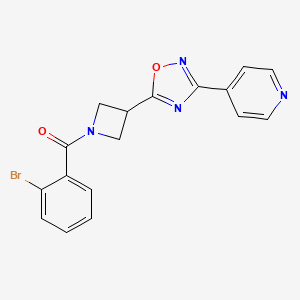 molecular formula C17H13BrN4O2 B2474756 (2-Bromophenyl)(3-(3-(pyridin-4-yl)-1,2,4-oxadiazol-5-yl)azetidin-1-yl)methanone CAS No. 1251559-38-2