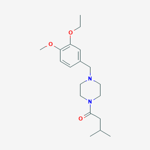 1-(3-Ethoxy-4-methoxybenzyl)-4-(3-methylbutanoyl)piperazine