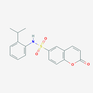 molecular formula C18H17NO4S B2474763 2-oxo-N-[2-(propan-2-yl)phenyl]-2H-chromene-6-sulfonamide CAS No. 1050624-33-3