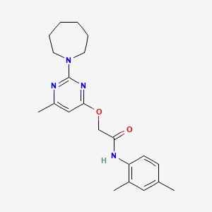 molecular formula C21H28N4O2 B2474778 N-(3-methylbutyl)-N'-[2-(3-methylphenyl)imidazo[1,2-a]pyridin-3-yl]urea CAS No. 1226446-98-5