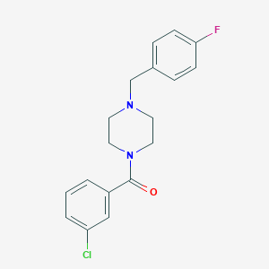 molecular formula C18H18ClFN2O B247478 1-(3-Chlorobenzoyl)-4-(4-fluorobenzyl)piperazine 