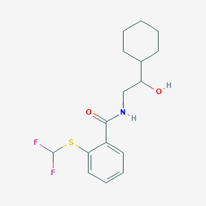 molecular formula C16H21F2NO2S B2474782 N-(2-cyclohexyl-2-hydroxyethyl)-2-((difluoromethyl)thio)benzamide CAS No. 1795297-81-2