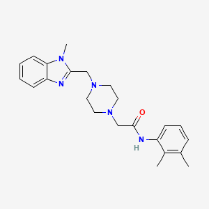 molecular formula C23H29N5O B2474787 N-(2,3-dimethylphenyl)-2-(4-((1-methyl-1H-benzo[d]imidazol-2-yl)methyl)piperazin-1-yl)acetamide CAS No. 1170827-82-3