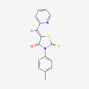 (Z)-5-(pyridin-2-ylmethylene)-2-thioxo-3-(p-tolyl)thiazolidin-4-one
